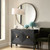 Tide Scattered Shells Round Mirror angle in room