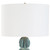 Bonaire Teal Blue Waters Handcrafted Table Lamp shade and finial
