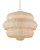 Antibes White Rattan Small 3-Light Chandelier