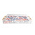 Blue and Red Corals of Sand Key Acrylic Tray with Gold Handles side view
