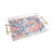 Blue and Red Corals of Sand Key Acrylic Tray with Gold Handles full view