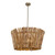 Rhiannon Driftwood and Antique Brass Chandelier light on