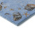 Oyster Bay Shells Blue Washable Rug corner