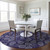 Blue Tropicana Cottage Washable Rug dining room version