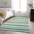 Sunshine and Sky Seaside Resort Stripes Rug bedroom