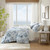 Sea Garden Blue Coral Reef 3-Piece Duvet Set side view