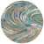 Incoming Tide Waves Hand-Tufted Rug round Incoming Tide Waves Hand-Tufted Rug round