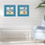 Ocean Blue Breeze Beach Art Pair in room