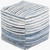 Surfside Denim Woven Square Pouf
