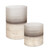 Cape Dunes Set of Etched Glass Vases