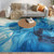 Ocean Sapphire Splash Woven Indoor-Outdoor Rug living room 3