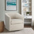 Shilshole Natural-Ivory Upholstered Swivel Chair reading nook view