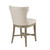 Delmar Coast Cream Upholstered Swivel Counter Stool back view