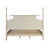 Havenport Antique Cream Beach Cottage King Bed back of headboard