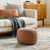 Westport Dunes Braided Pouf in room