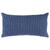Ocean Azure Blue Stripe Rectangle Pillow