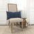 Ocean Azure Blue Stripe Rectangle Pillow chair view