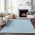 Sand Dollar Beach Blue Plush Area Rug living room