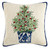 Ginger Jar Holiday Tree Hooked Pillow 