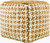 Pacific Hand Woven Jute and Wool Pouf  view 2