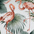 Tropicana Flamingo Palms Luxury Outdoor Pillow close up