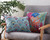 Lanai Tropical Sea Shells Embroidered Pillow with coral pillow