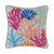 Lanai Tropical Coral Embroidered Pillow