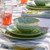 Taormina Lime Green Dinner Plates stack