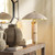 Seychelles Luxe Rattan and Polished Brass Table Lamp room design