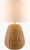 Olivia Natural Woven Rattan Table Lamp light on