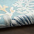 Light Teal Blue Coral Reef and Starfish Indoor-Outdoor Area Rug close up 2