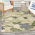 Pukalani Green and Blue Tropical Floral Indoor-Outdoor Area Rug outdoor 3