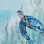 Tropical Turtle Friends Set of Four Napkins close up turtle