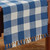 China Blue and Cream Checked 54 inch Table Runner