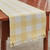 Yellow and Cream Checked 54 inch Table Runner