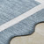 Cocoa Beach Blue and Cream Scalloped Rug edge close up