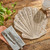 Scallop Shell Shaped White Woven Rattan Charger view 2