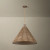 Redwood Natural Abaca Rope Large Pendant Light - ceiling view