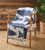 Striper Navy Blue Fish Throw Blanket on chair
