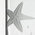 Starfish Engraved Glass Handled Pitcher close up starfish
