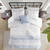 Sea Blue Mist Oversized Full Size 6-Piece Comforter Set overhead view
