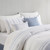 Sea Blue Mist Oversized Full size 6-Piece Comforter Set close up 