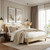 Harbor Palm Leaves 3 Piece Linen King Size Quilted Set room 2