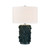 Larkin II Sea Inspired Green Glazed Table Lamp light on