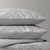 Silvered Grey Palm Leaves King Size 3-Piece Duvet Set stack close up