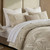 Golden Tan Palm Leaves Queen Size 3-Piece Duvet Set