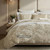 Golden Tan Palm Leaves Queen Size 3-Piece Duvet Set details