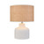 Rockport White Lamp with Woven Cane Shade