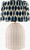 Kenzie White Woven Rattan Lamp with Navy Shade