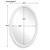 Bali Isle Oval Textured Mirror measurements